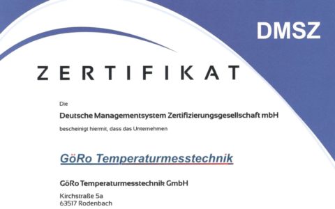 GöRo Temperaturmesstechnik GmbH auch nach der neuen DIN EN ISO 9001:2015 zertifiziert